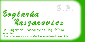 boglarka maszarovics business card